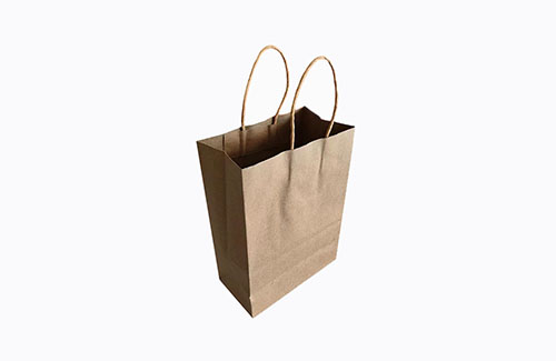 Brown kraft paper shopping bag