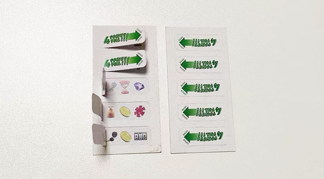 Custom pull tab lottery tickets printing